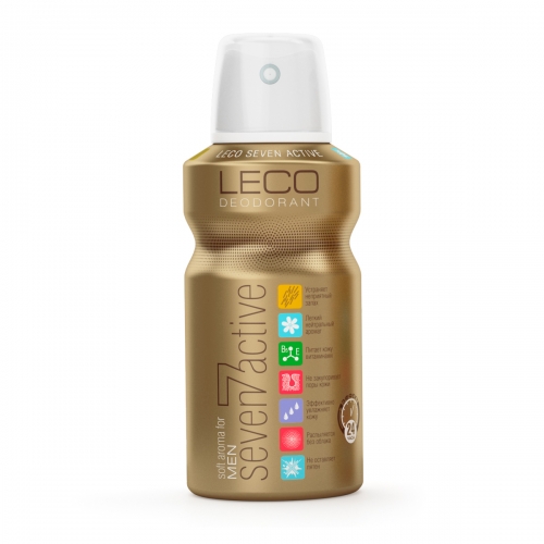 LECO Antiperspirant Deodorant Seven Active GOLD for men